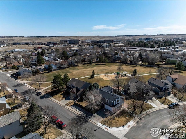 drone / aerial view featuring a residential view