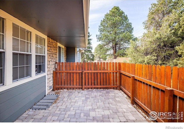 view of patio with fence