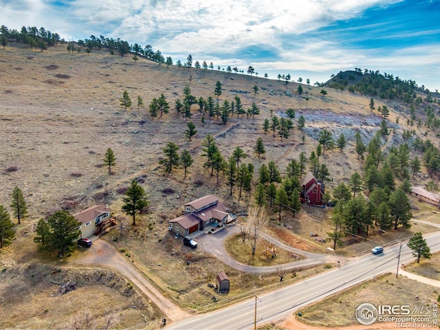 drone / aerial view with a rural view