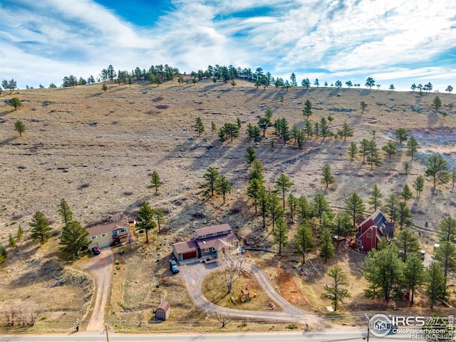 aerial view with a rural view