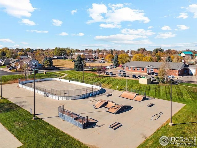 drone / aerial view featuring a residential view