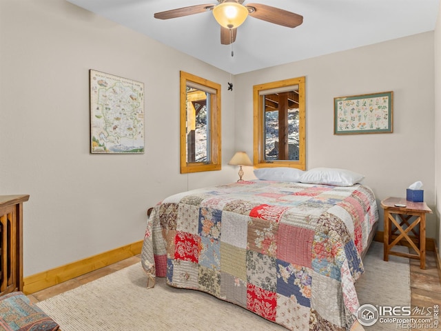 726 Alpine Dr, Estes Park, CO 80517 - bedroom featuring baseboards and a ceiling fan
