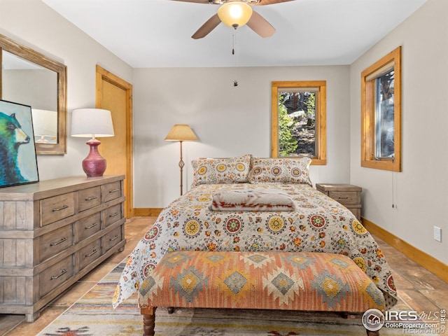 726 Alpine Dr, Estes Park, CO 80517 - bedroom with baseboards and a ceiling fan
