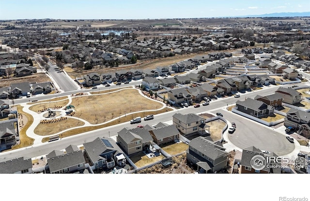 bird's eye view with a residential view