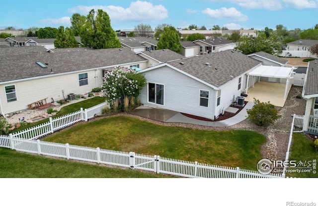 drone / aerial view featuring a residential view