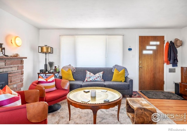 living room featuring wood finished floors