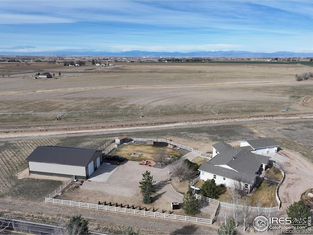 bird's eye view with a rural view