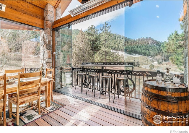 9512 County Road 43, Glen Haven, CO 80532 - view of wooden deck