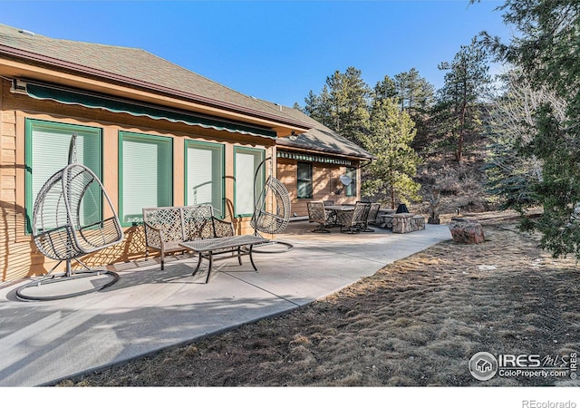 9512 County Road 43, Glen Haven, CO 80532 - view of patio featuring outdoor dining area