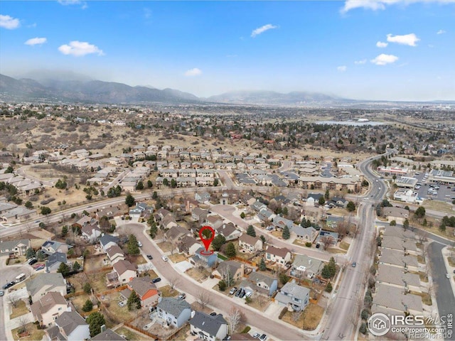 660 Fernglen Ct, Colorado Springs, CO 80906 - drone / aerial view featuring a residential view and a mountain view