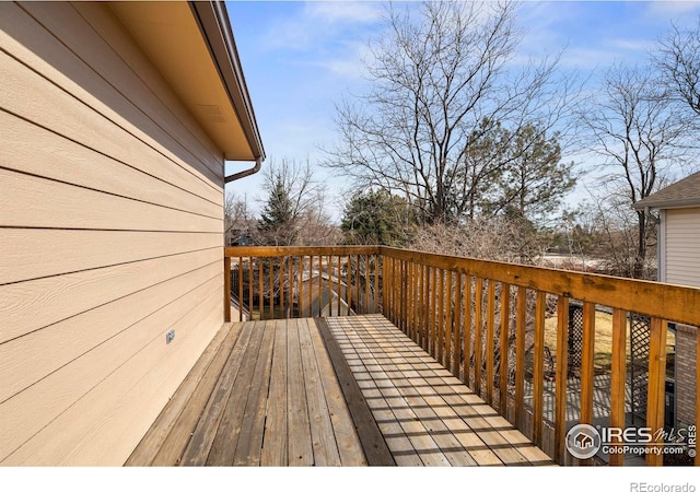 2418 Maplewood Cir E, Longmont, CO 80503 - view of wooden deck