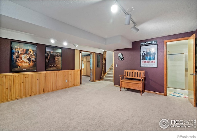 2418 Maplewood Cir E, Longmont, CO 80503 - cinema with carpet flooring, track lighting, and baseboards