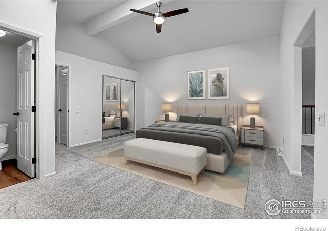 10895 W Half Moon Pass, Littleton, CO 80127 - bedroom with carpet floors, baseboards, and a ceiling fan