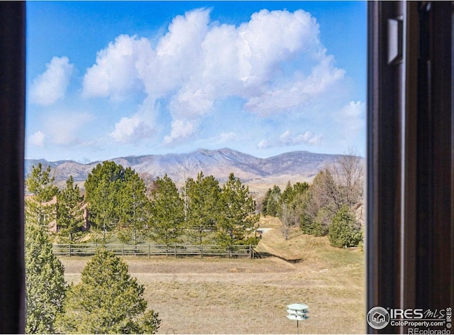 mountain view with a rural view
