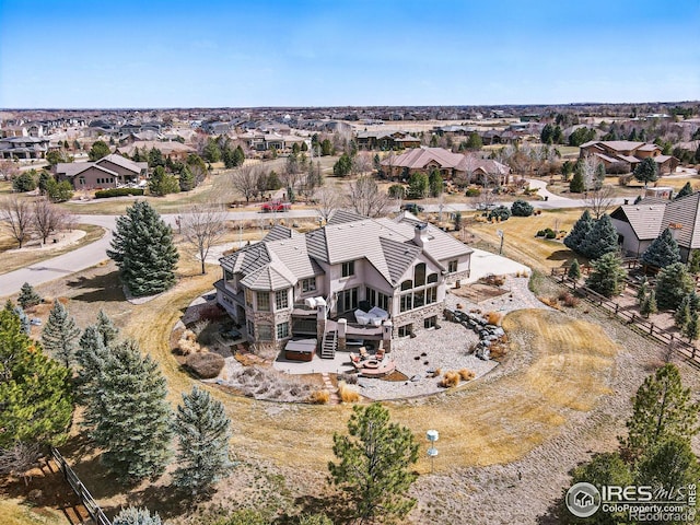 drone / aerial view featuring a residential view