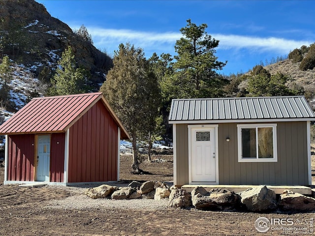 59 W Rustic Rd, Bellvue, CO 80512 - view of outdoor structure with a mountain view and an outdoor structure