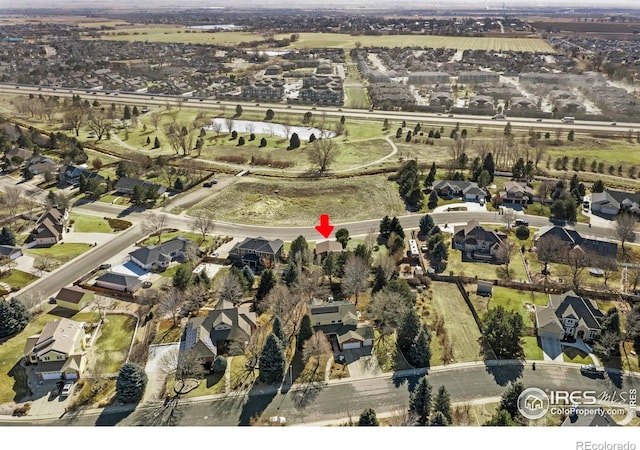birds eye view of property featuring a residential view