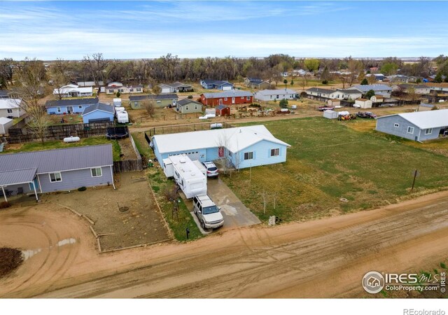 562 E St, Hillrose, CO 80733 - birds eye view of property with a residential view