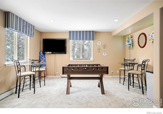 12023 Coal Creek Heights Dr, Golden, CO 80403 - recreation room with baseboards, recessed lighting, and carpet
