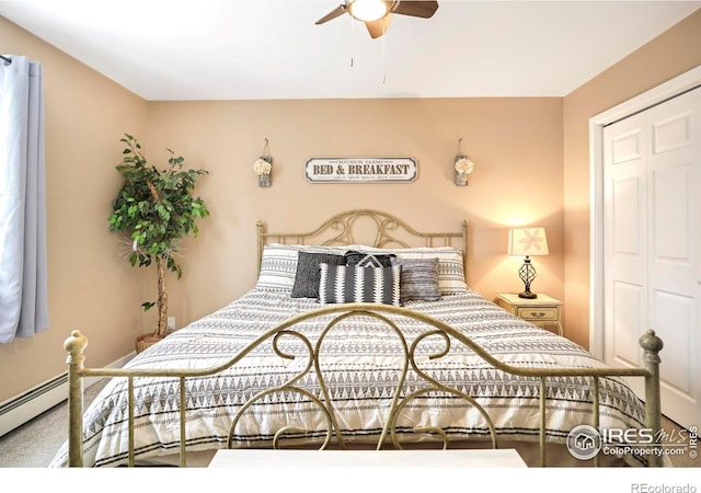 12023 Coal Creek Heights Dr, Golden, CO 80403 - bedroom featuring a closet and ceiling fan