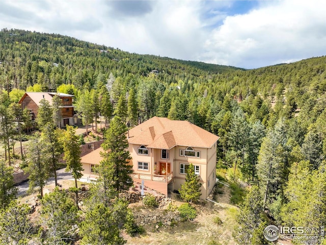 12023 Coal Creek Heights Dr, Golden, CO 80403 - bird's eye view with a view of trees