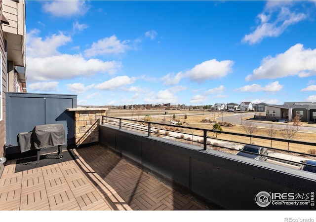 balcony with area for grilling