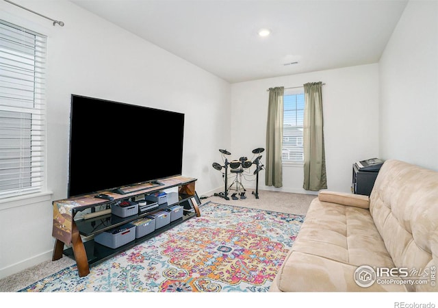 254 Ptarmigan Ln, Johnstown, CO 80534 - carpeted living room featuring baseboards