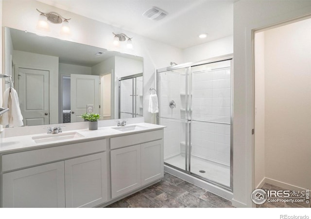 254 Ptarmigan Ln, Johnstown, CO 80534 - full bath featuring a stall shower and double vanity
