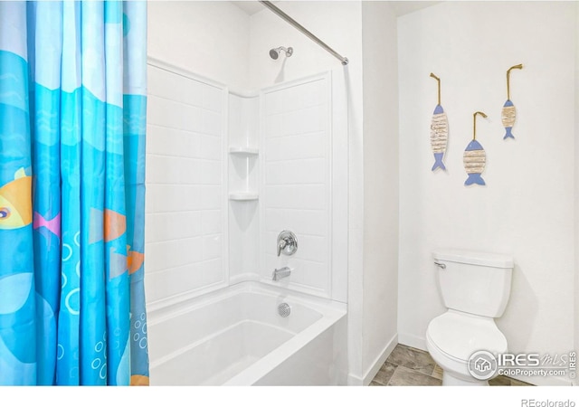 254 Ptarmigan Ln, Johnstown, CO 80534 - full bathroom featuring shower / tub combo and toilet