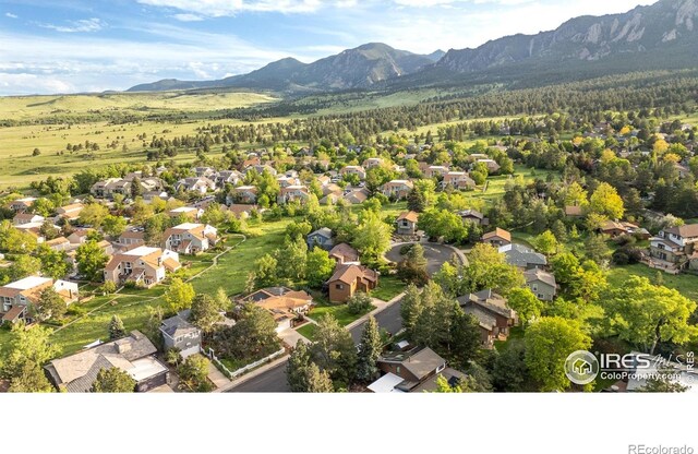 3380 Longwood Ave, Boulder, CO 80305 - aerial perspective of suburban area with a mountain backdrop