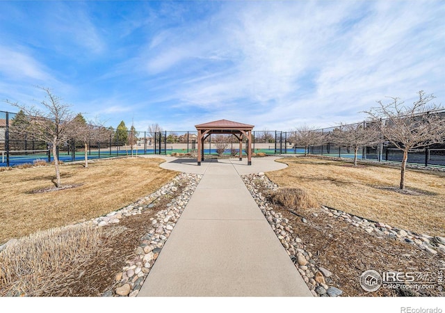 4300 Ardglass Ln, Timnath, CO 80547 - view of home's community with a gazebo and a tennis court
