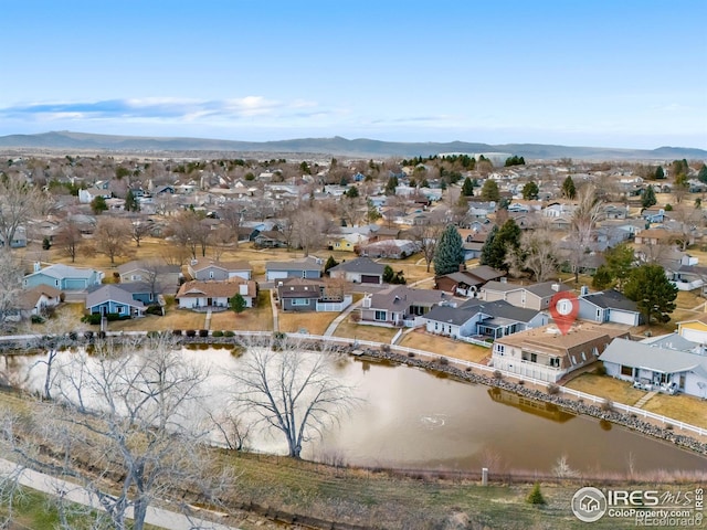 43 Scott Dr S, Broomfield, CO 80020 - aerial view of residential area with a water and mountain view