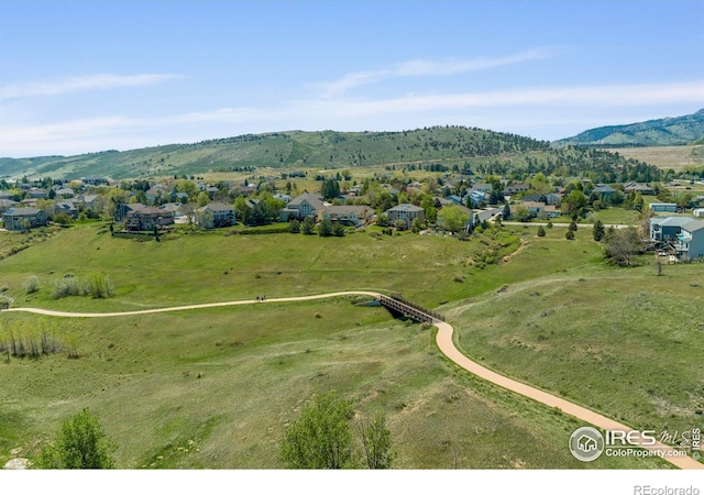 2409 Denby Ct, Fort Collins, CO 80526 - overview of rural landscape featuring a mountain backdrop and nearby suburban area