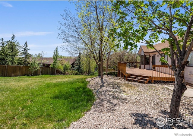 2409 Denby Ct, Fort Collins, CO 80526 - view of yard featuring a deck