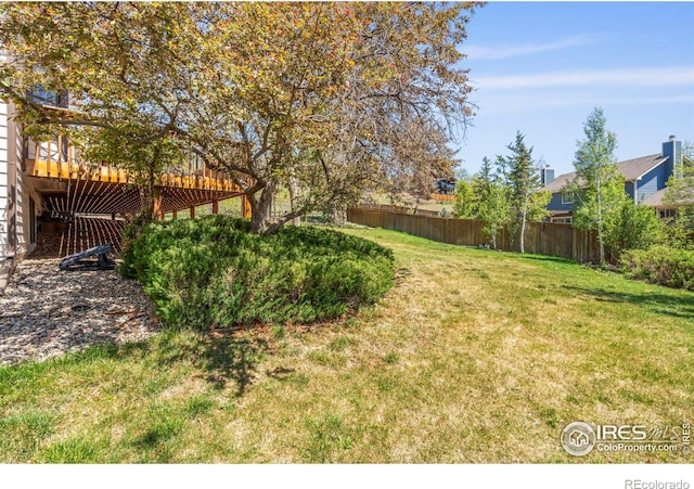 2409 Denby Ct, Fort Collins, CO 80526 - view of yard featuring a deck