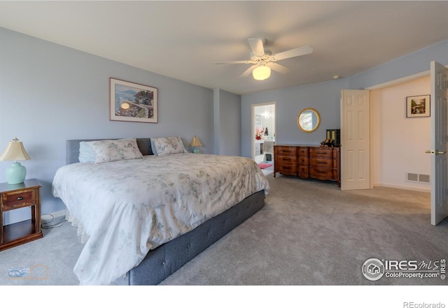 873 Cypress Dr, Boulder, CO 80303 - carpeted bedroom with ceiling fan