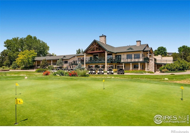 4057 Niblick Dr, Longmont, CO 80503 - surrounding community featuring a putting area and view of golf course