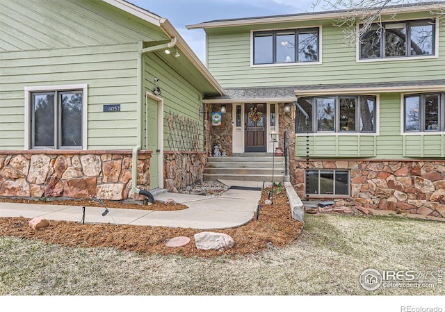 4057 Niblick Dr, Longmont, CO 80503 - view of front of property featuring stone siding