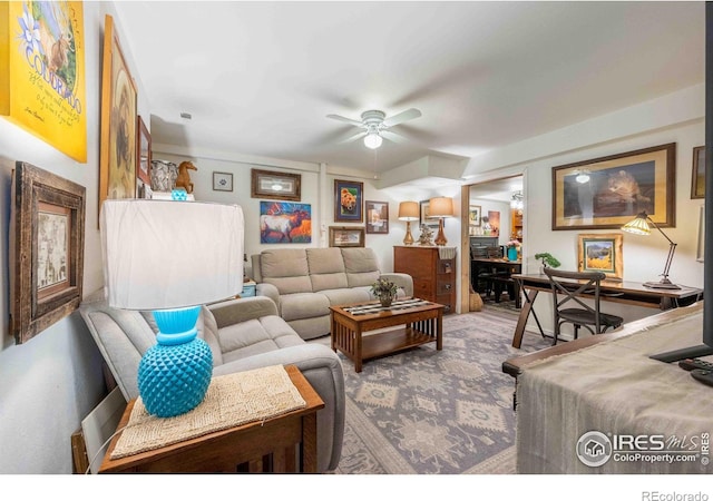 2821 5th St SW, Loveland, CO 80537 - living room with ceiling fan