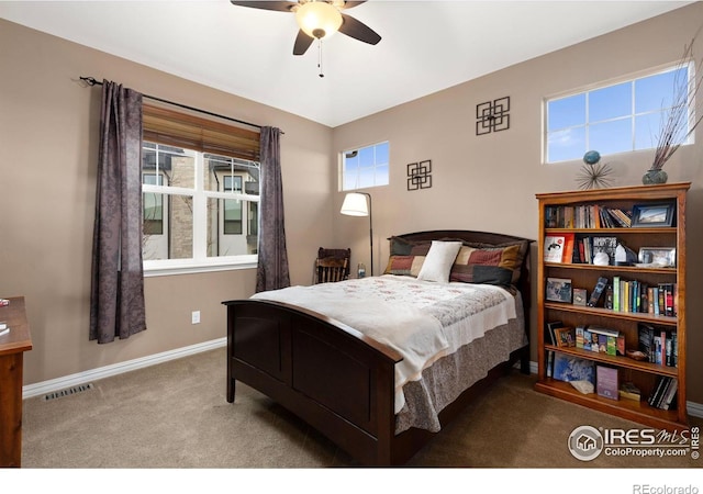 1046 Greens Pl, Erie, CO 80516 - bedroom featuring carpet flooring, baseboards, and a ceiling fan
