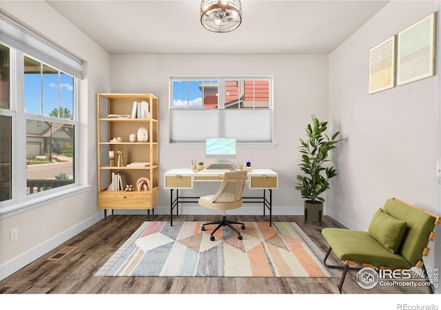 1863 Pioneer Cir, Lafayette, CO 80026 - home office featuring wood finished floors and baseboards