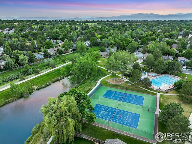 8940 W 80th Dr, Arvada, CO 80005 - drone / aerial view of a water and mountain view