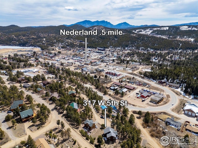 317 W 5th St, Nederland, CO 80466 - drone / aerial view of a mountainous background