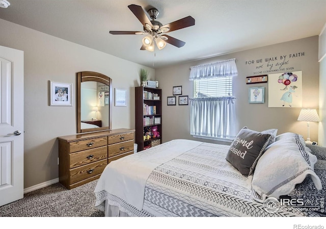 5460 Homeward Dr, Timnath, CO 80547 - carpeted bedroom featuring baseboards and a ceiling fan