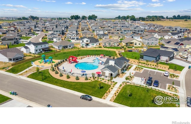 3362 Buffalo Grass Ln, Wellington, CO 80549 - aerial view of residential area with a pool