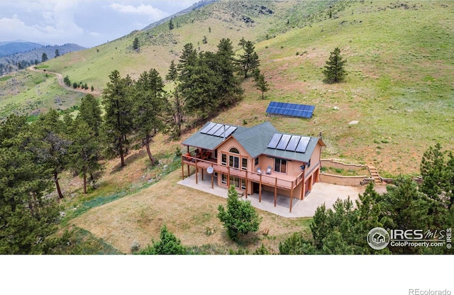 10435 Roan Mountain Rd, Loveland, CO 80538 - birds eye view of property featuring a mountain view