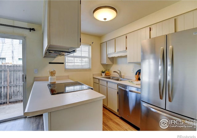 1865 Terry St Unit 3, Longmont, CO 80501 - kitchen featuring a sink, light countertops, appliances with stainless steel finishes, and a healthy amount of sunlight