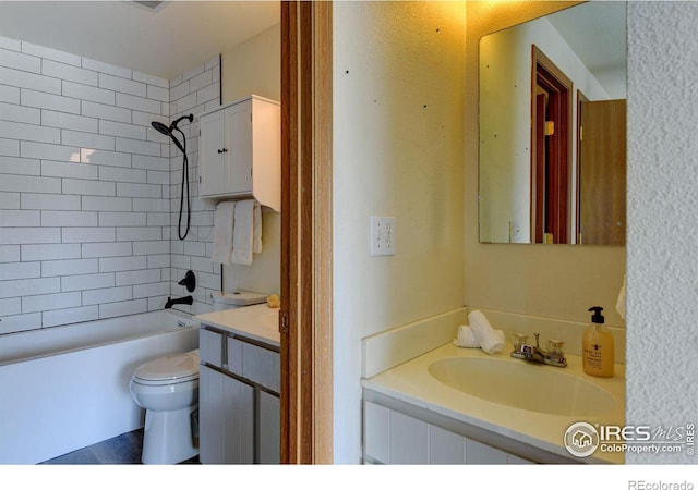 1865 Terry St Unit 3, Longmont, CO 80501 - bathroom featuring toilet, shower / tub combination, and vanity