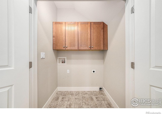 4751 Pleasant Oak Dr Unit C65, Fort Collins, CO 80525 - clothes washing area with washer hookup, cabinet space, baseboards, and electric dryer hookup