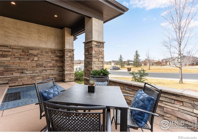 view of patio / terrace featuring outdoor dining area
